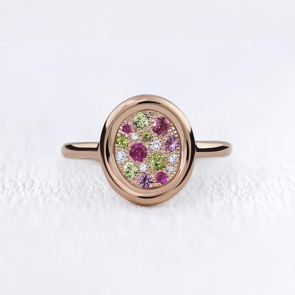 Soluna saphirs roses et verts S - Deloison Paris