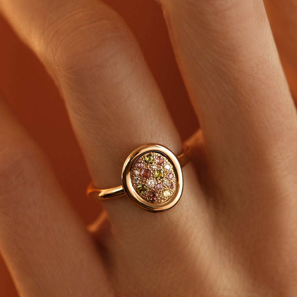 Soluna saphirs roses et verts S - Deloison Paris