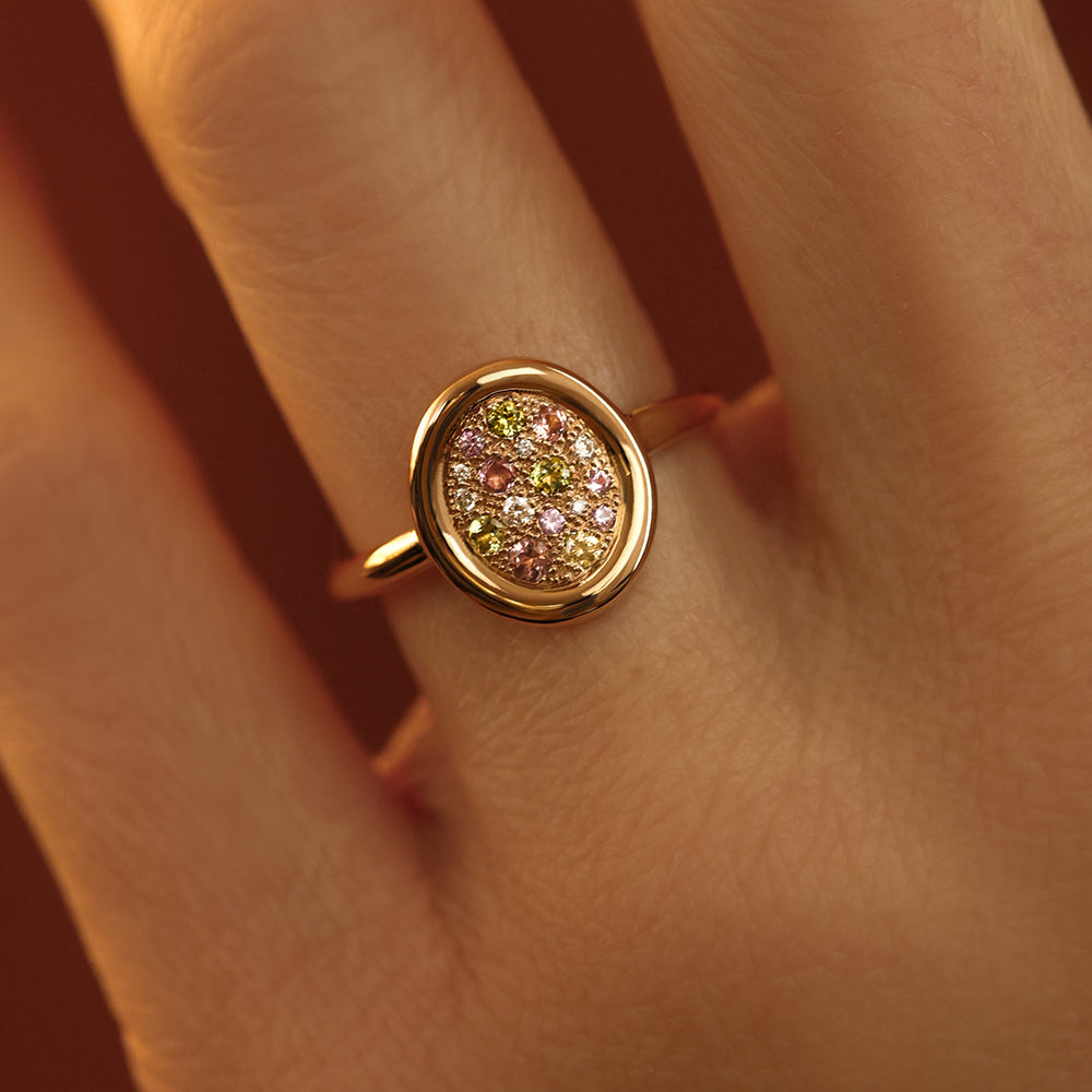 Soluna saphirs roses et verts S - Deloison Paris