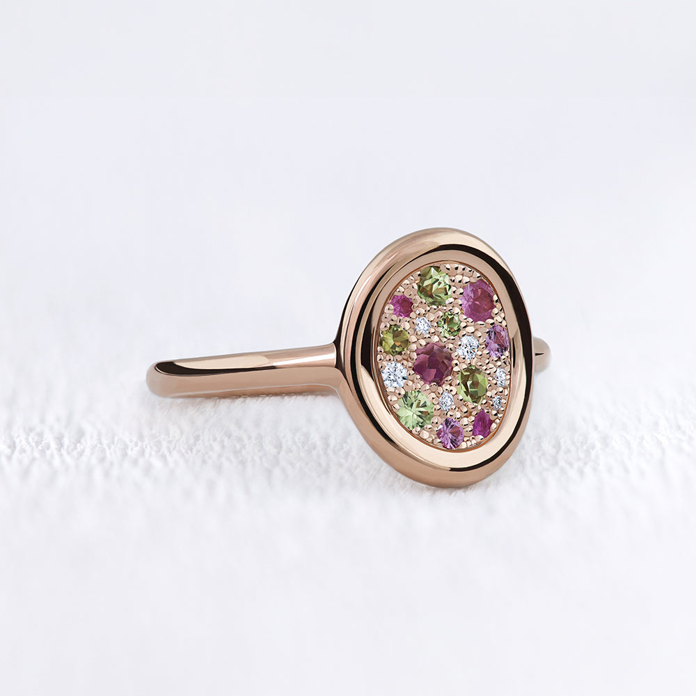 Soluna saphirs roses et verts S - Deloison Paris