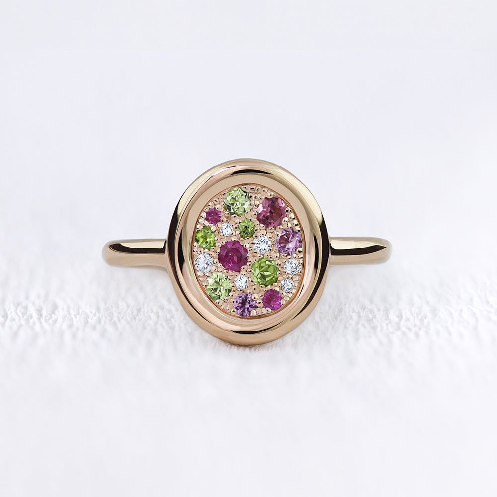 Soluna saphirs roses et verts S - Deloison Paris