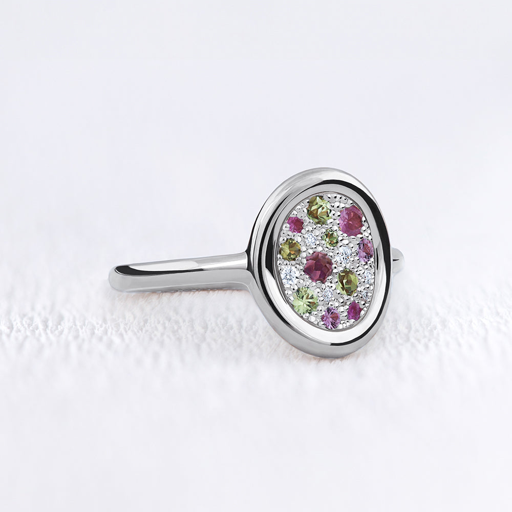 Soluna saphirs roses et verts S - Deloison Paris