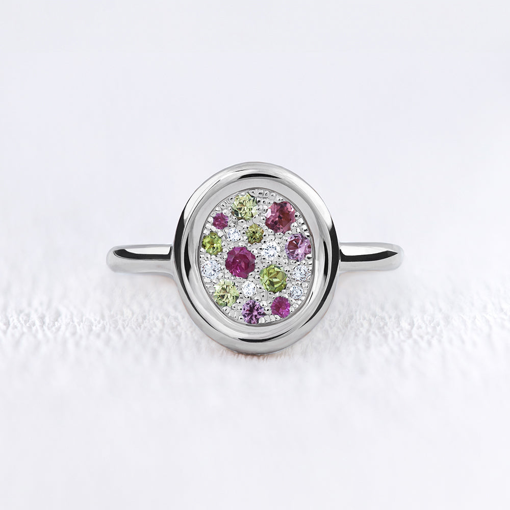 Soluna saphirs roses et verts S - Deloison Paris