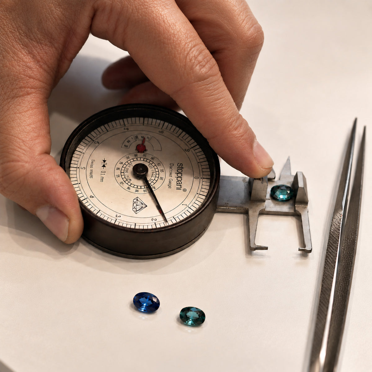 Mesure des pierres précieuses