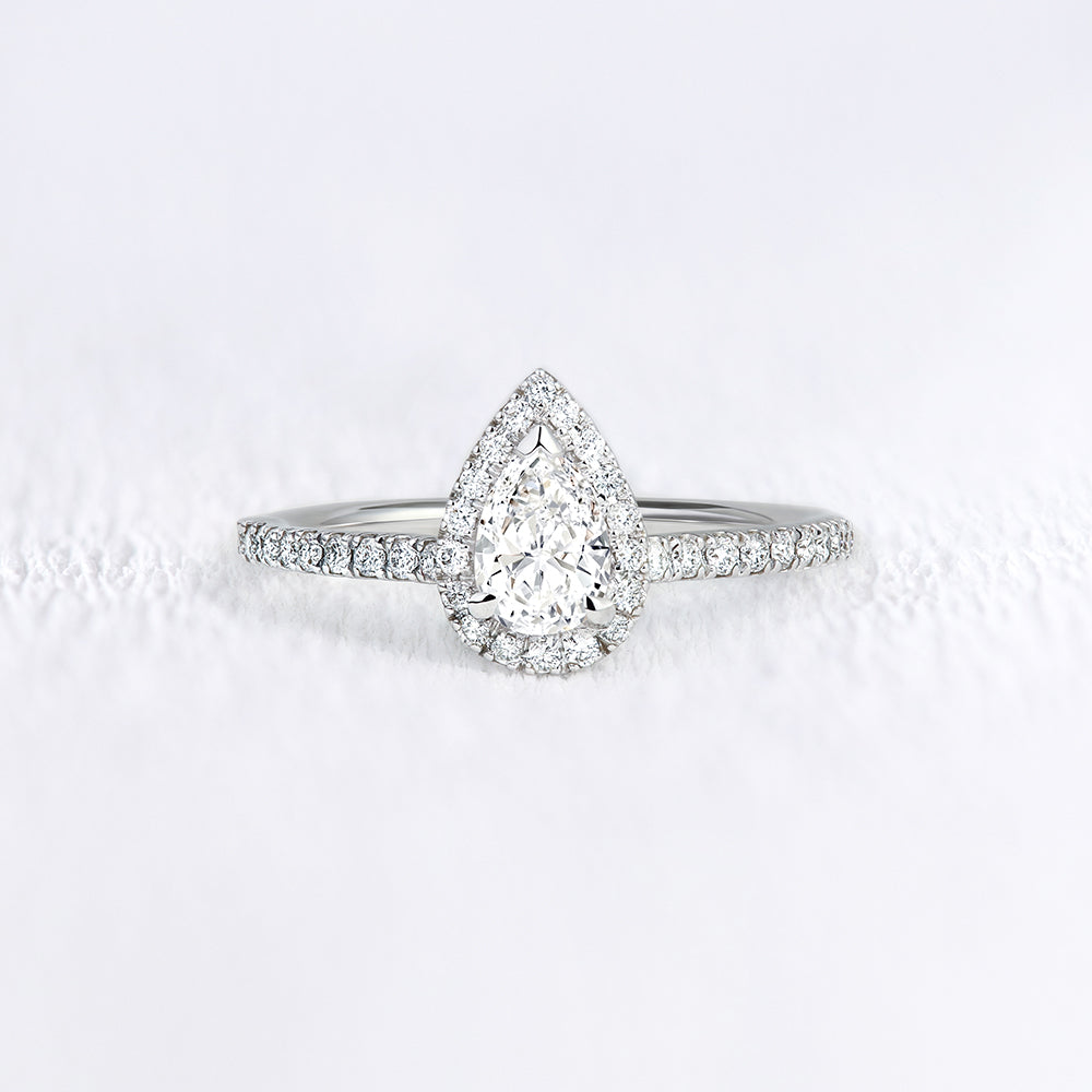 Bague de fiançailles diamant poire - Deloison Paris