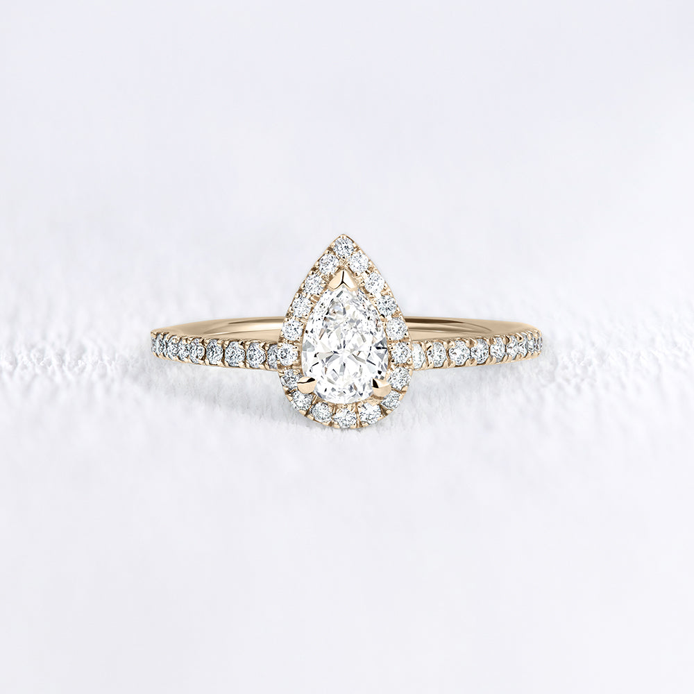 Bague de fiançailles diamant poire - Deloison Paris