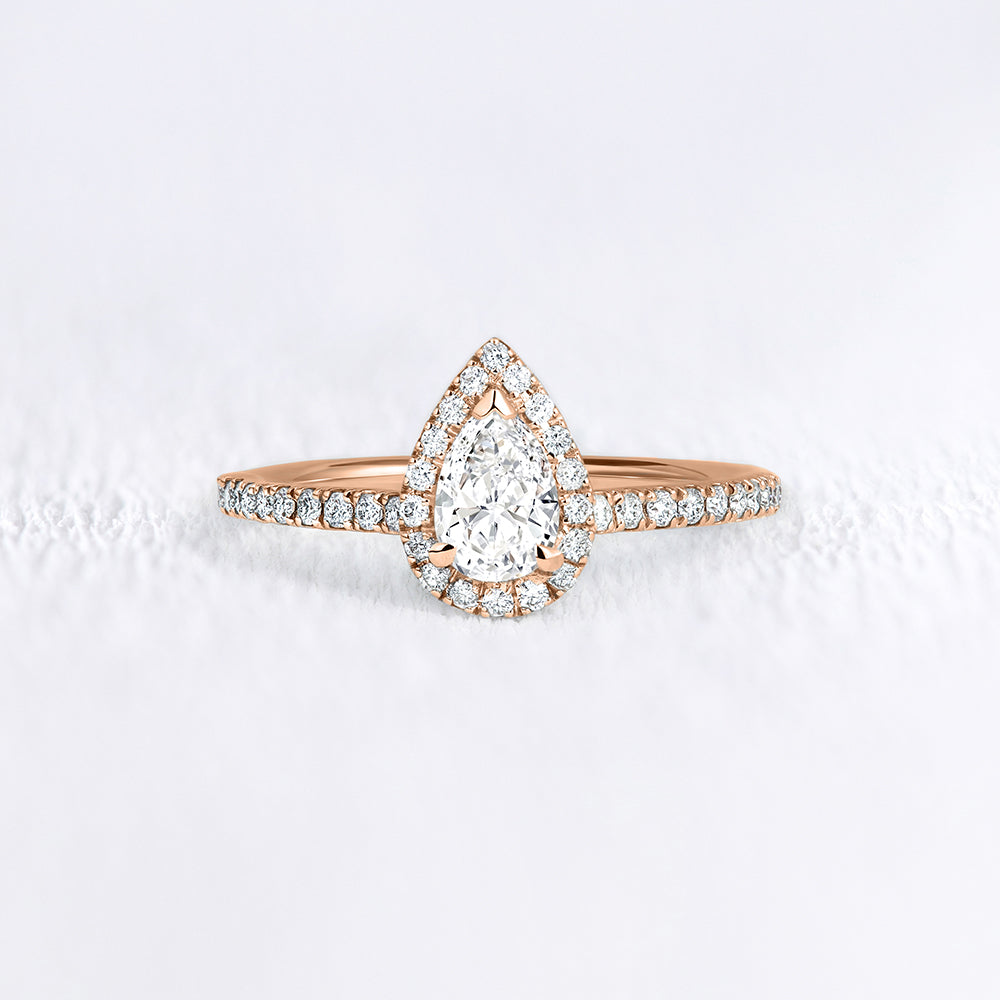 Bague de fiançailles diamant poire - Deloison Paris