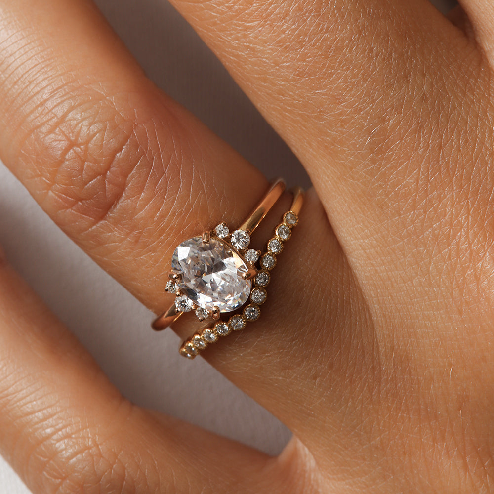 Bague de fiançailles vintage en or jaune et diamants | Deloison Paris