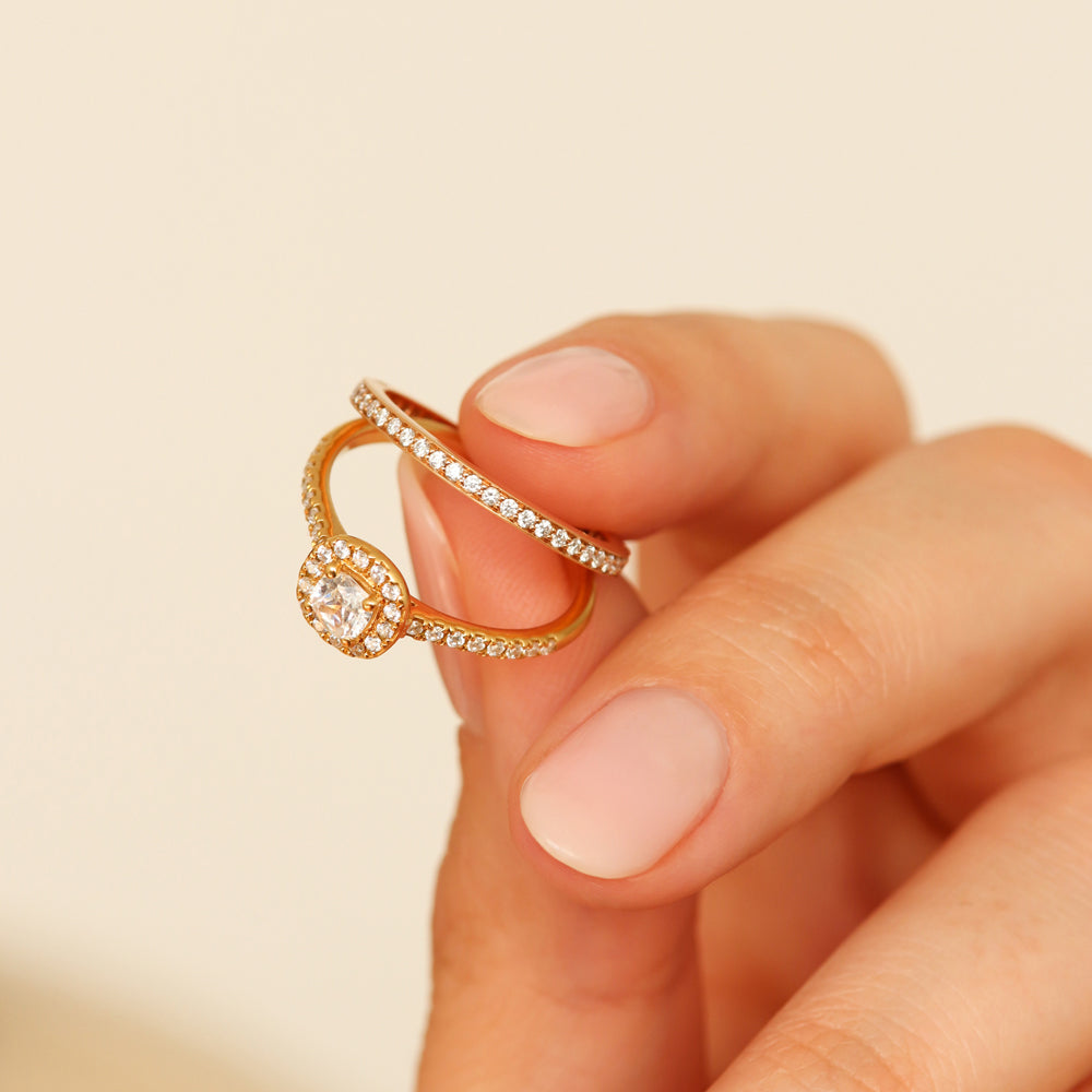 Bague de fiançailles en or et diamant coussin | Deloison Paris