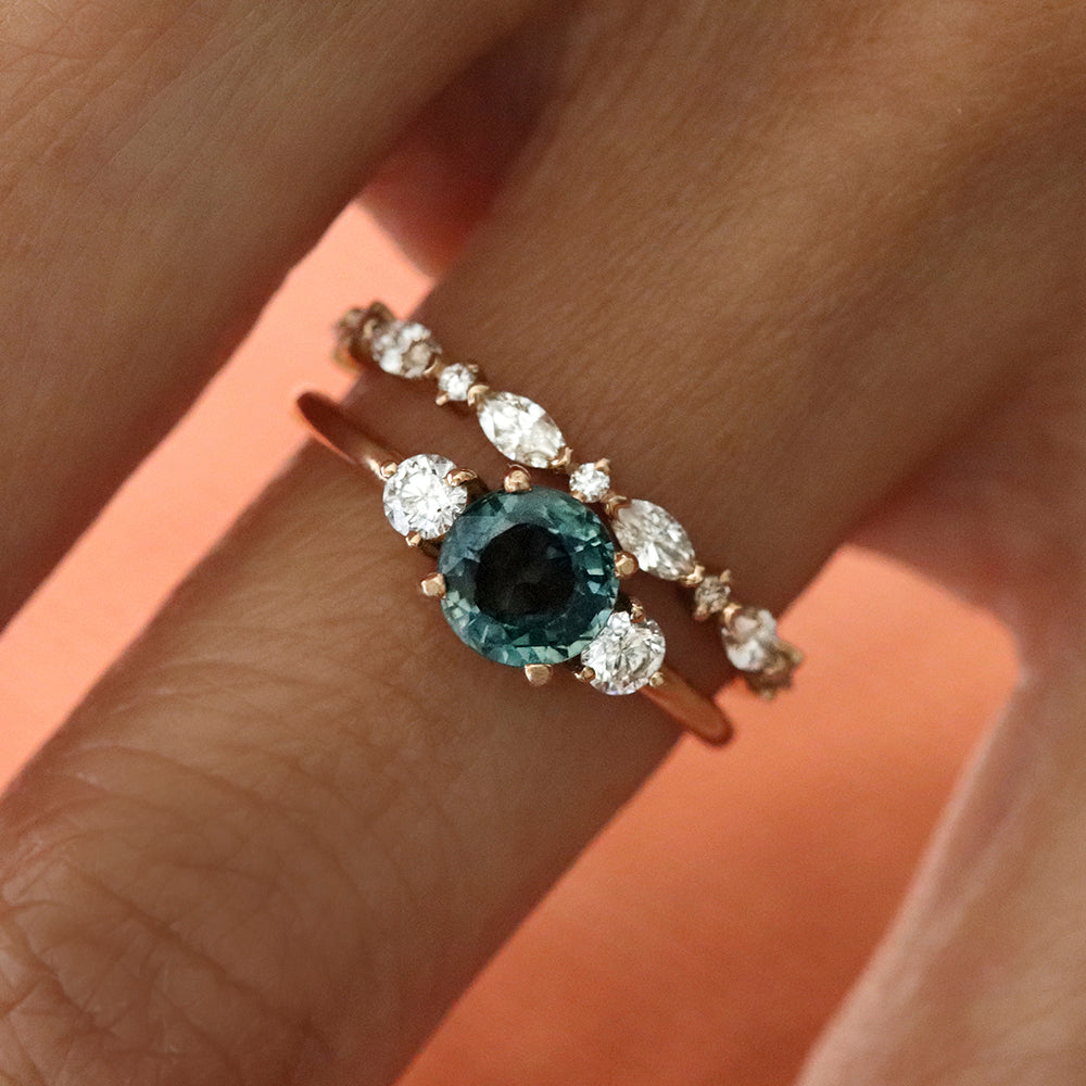 Alliance or 18 carats et diamants marquises - Deloison Paris