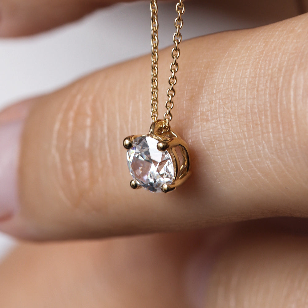 Colgante de oro blanco, amarillo y rosa con diamantes Ada | Deloison Paris