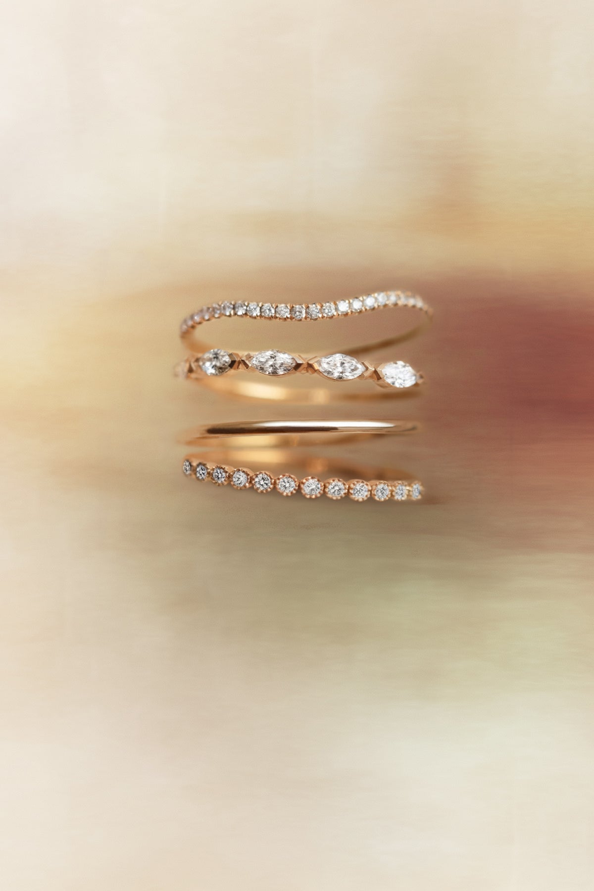 Alliances femme or et diamants 