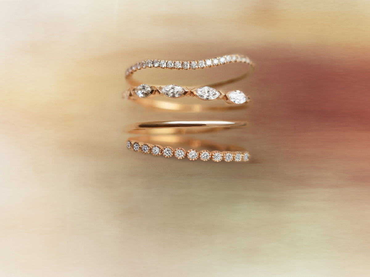 Alliances femme or et diamants 