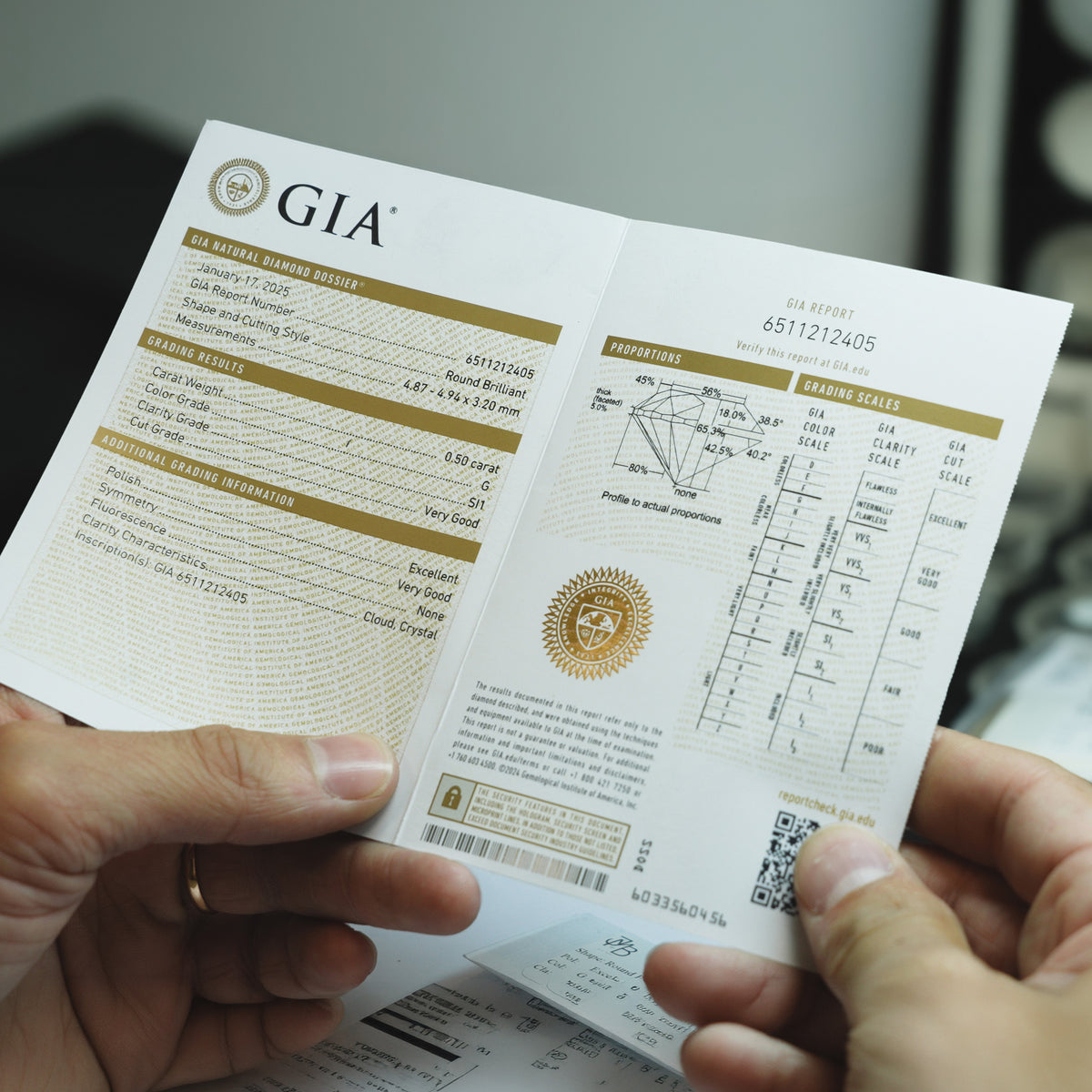 Certificat Gia diamants 