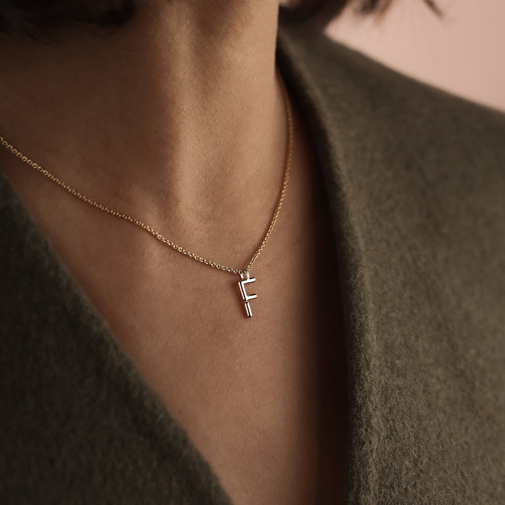 Collier BOLD – Lettre F - Deloison Paris