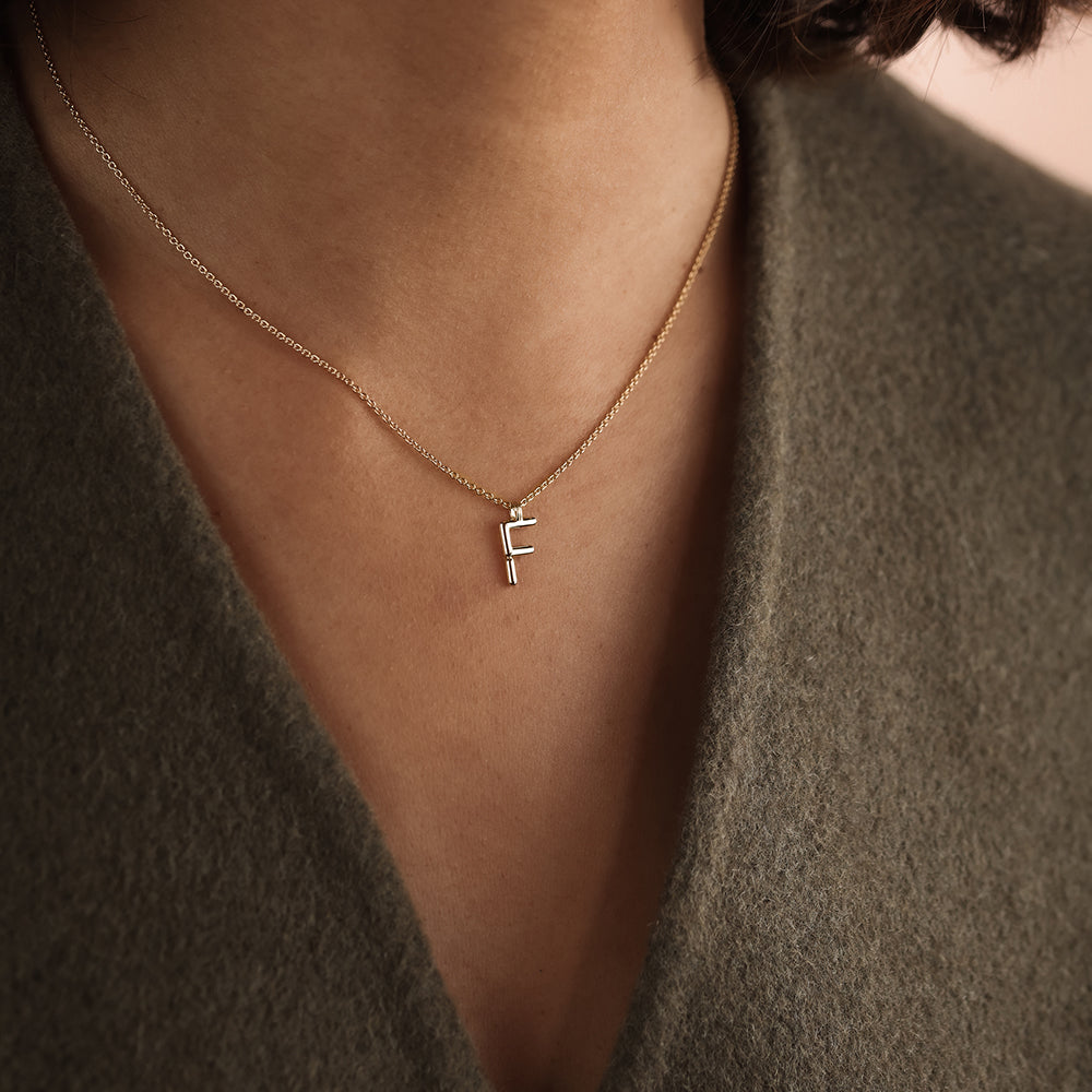 Collier BOLD – Lettre F - Deloison Paris