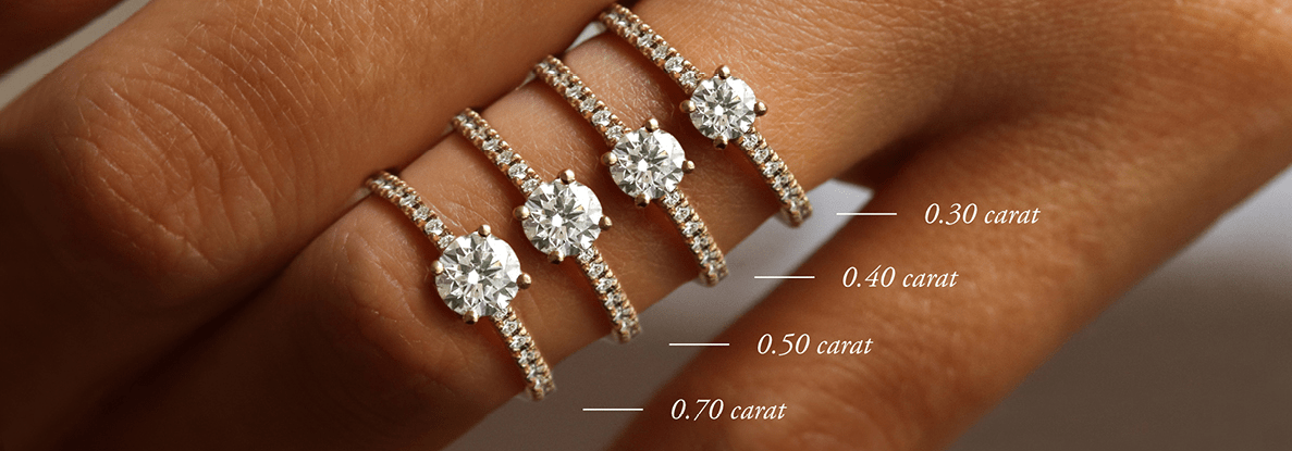 Differents carats de diamants 