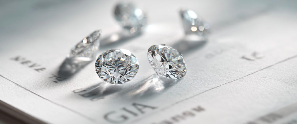 Diamants sur un certificat GIA 
