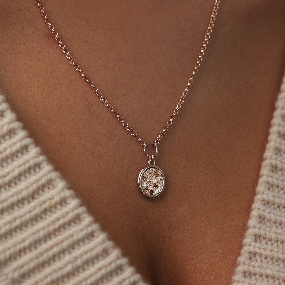 Pendentif Soluna diamants bruns S - Deloison Paris