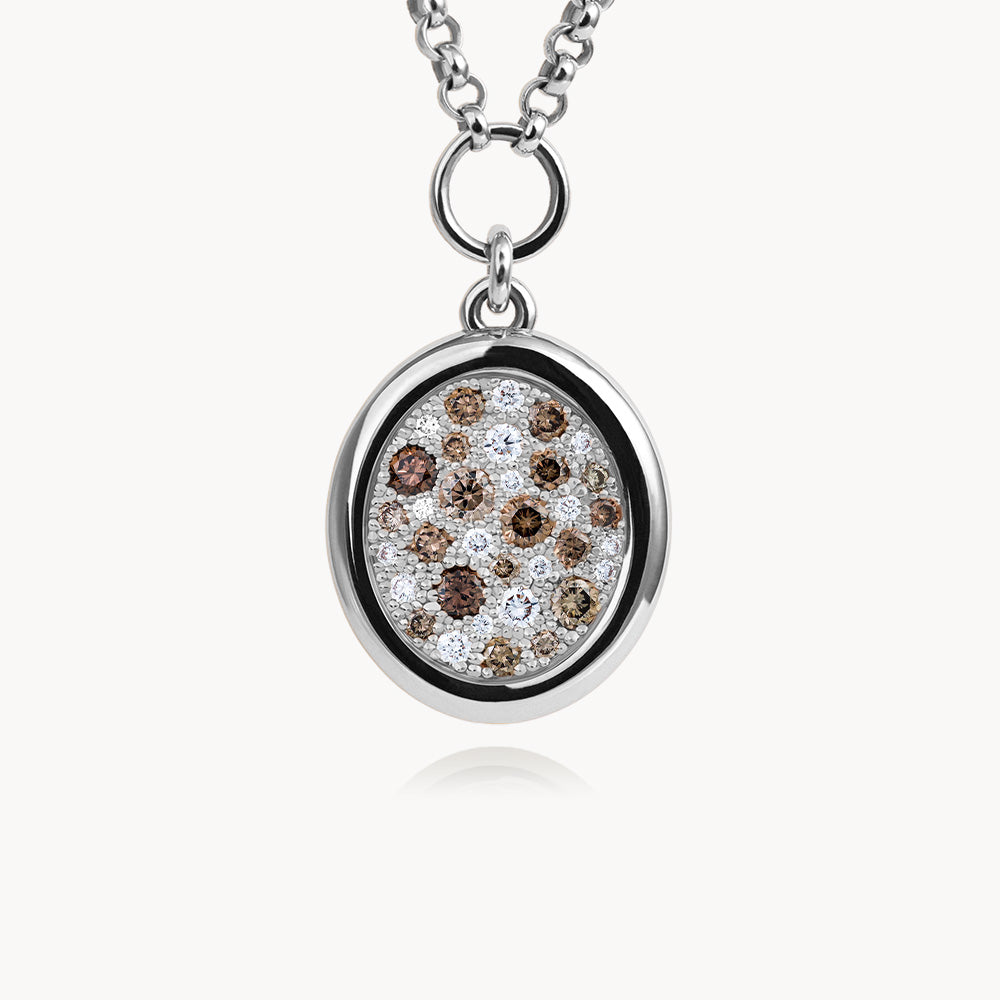 Pendentif Soluna diamants bruns M - Deloison Paris