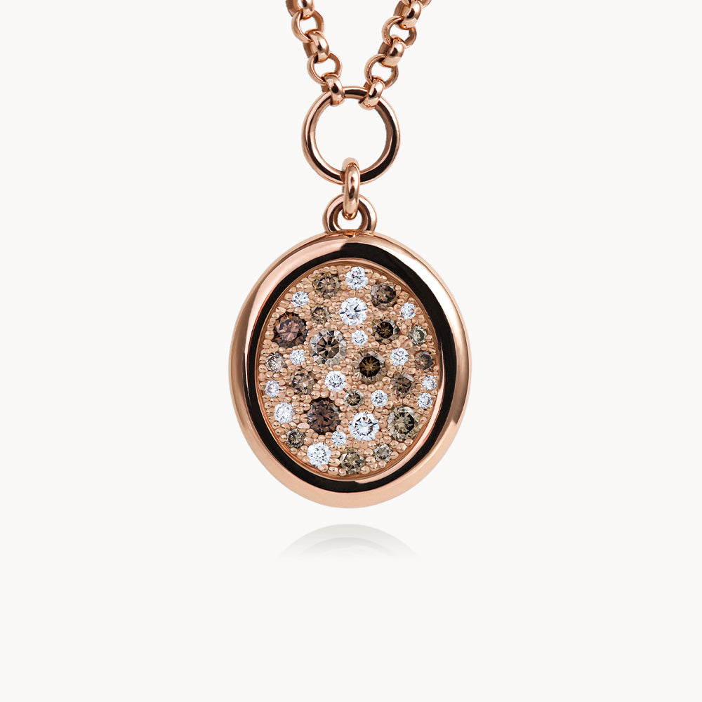 Pendentif Soluna diamants bruns M - Deloison Paris