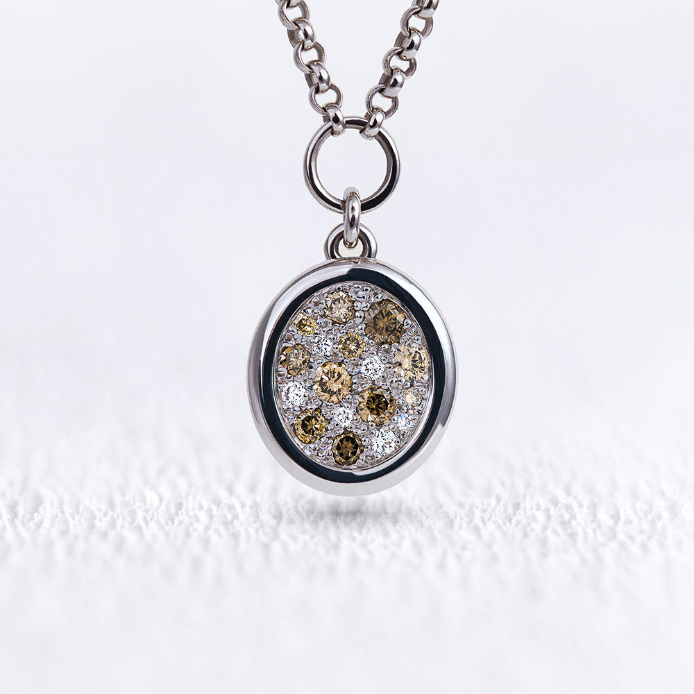 Pendentif Soluna diamants bruns S - Deloison Paris