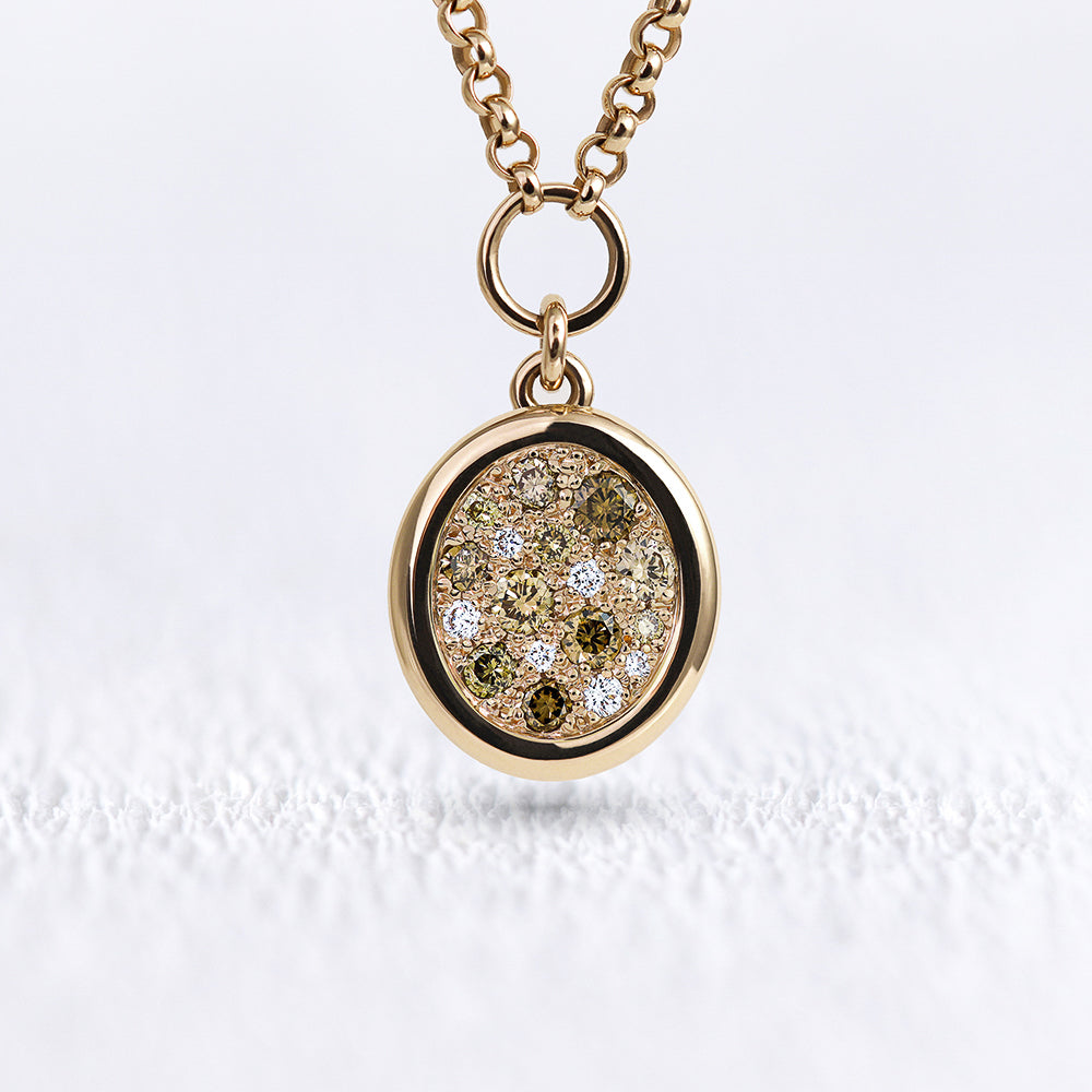 Pendentif Soluna diamants bruns S - Deloison Paris
