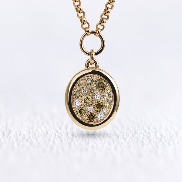 Pendentif Soluna diamants bruns S - Deloison Paris