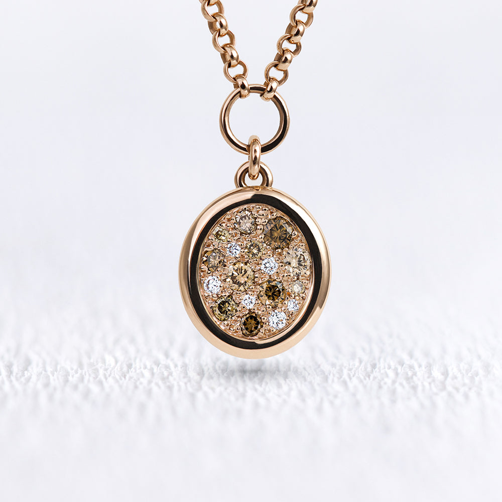 Pendentif Soluna diamants bruns S - Deloison Paris