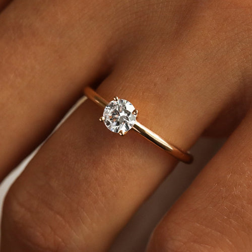 Bague de fiançailles solitaire diamant - Deloison Paris