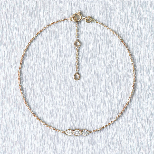 Bracelet en or 18 carats et diamant poires | Deloison Paris