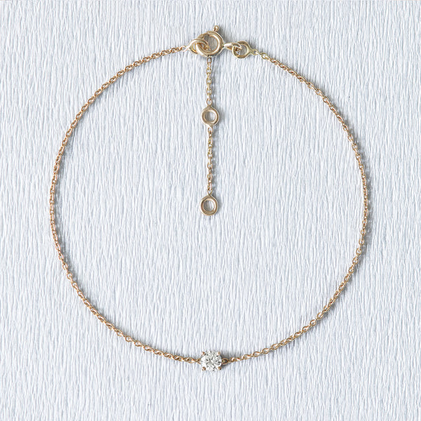 Bracelet en or 18 carats et diamant rond milgrain | Deloison Paris