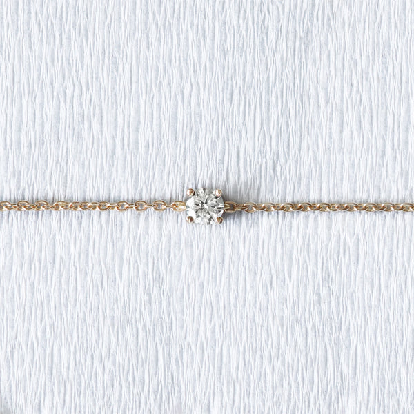 Bracelet en or 18 carats et diamant rond milgrain | Deloison Paris