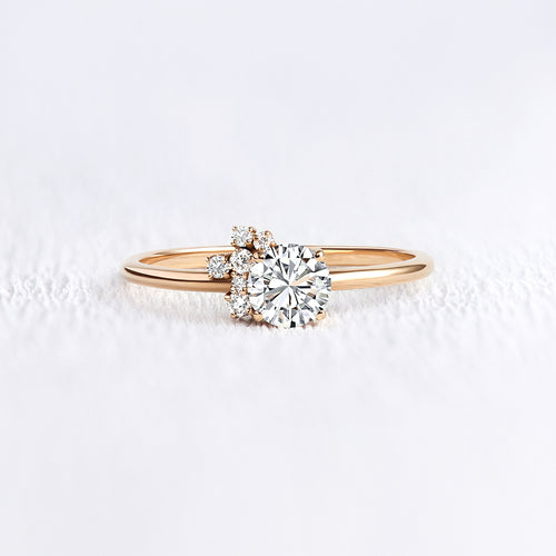 Bague de fiançailles en or et bouquet de diamants | Deloison Paris