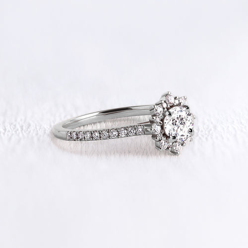 Bague marguerite diamant pavé - Deloison Paris