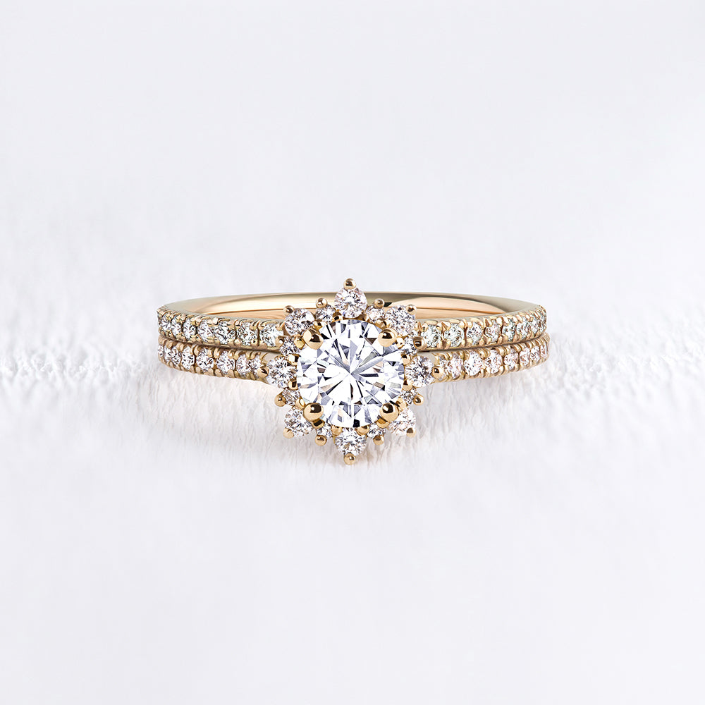 Bague marguerite diamant pavé - Deloison Paris
