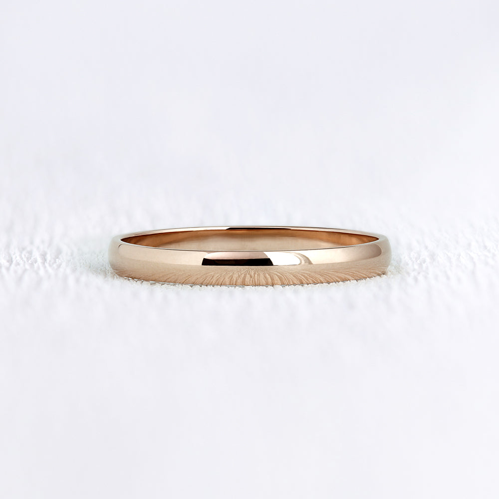 Alliance homme demi jonc 2,5mm en or 18 carats Deloison Paris