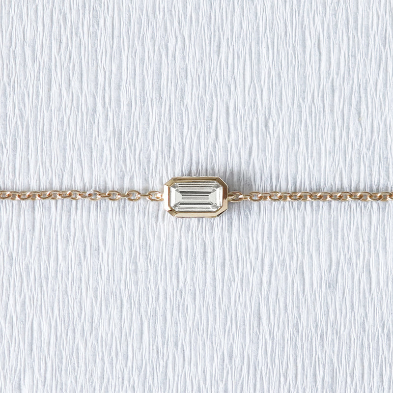 Bracelet en or 18 carats et diamant taille émeraude | Deloison Paris