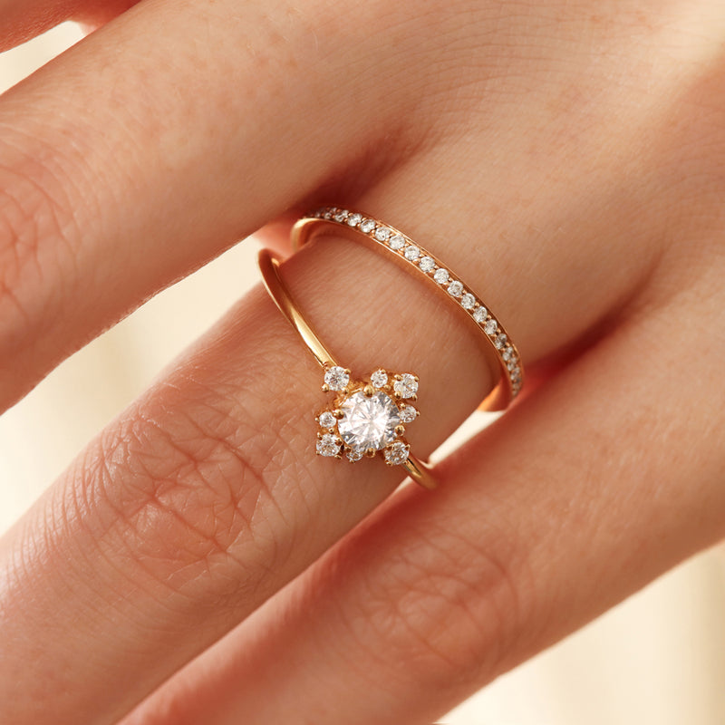 Bague de fiançailles vintage en or 18 carats et diamants | Deloison Paris