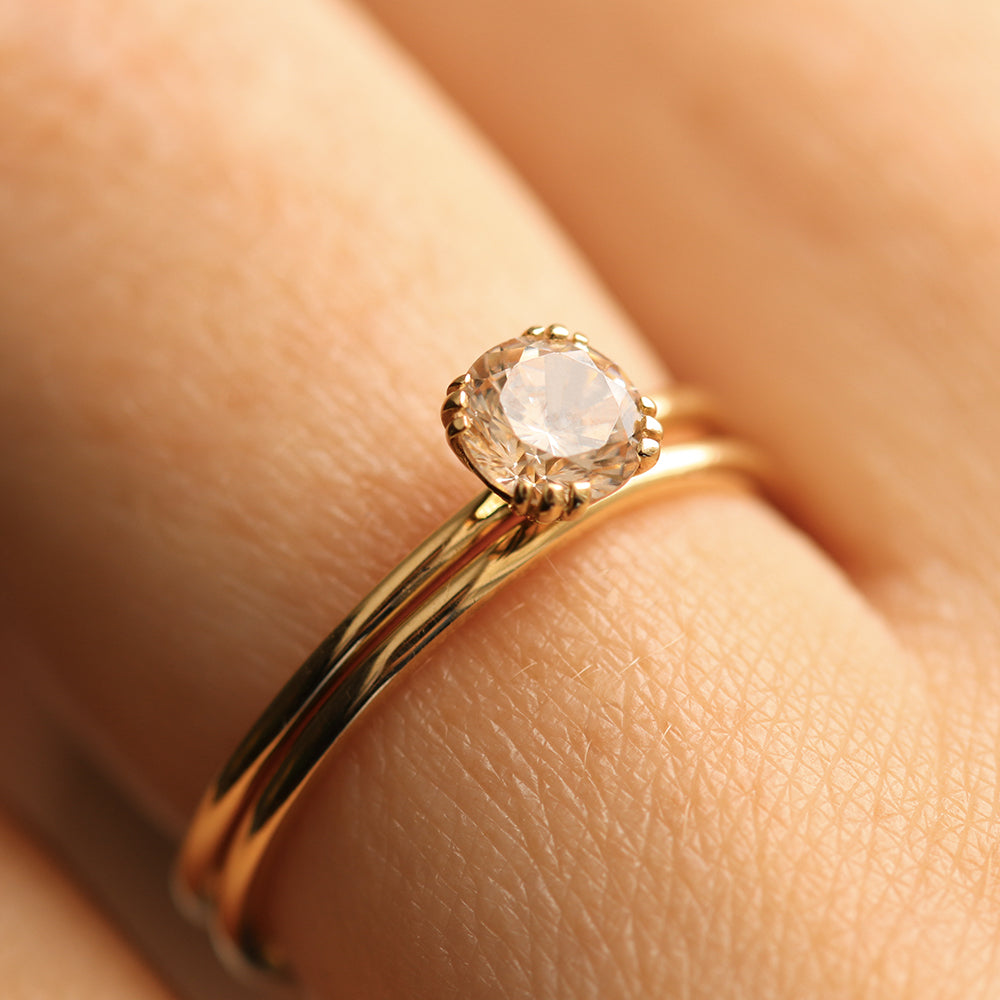 Bague de fiançailles solitaire diamant et or 18 cts | Deloison Paris
